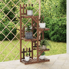 Flower Stand Carbonized brown Carbonized solid fir wood...