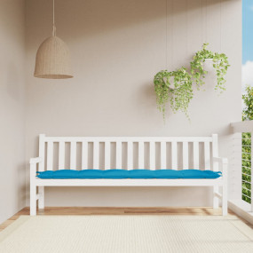 Garden Bench Cushion Light blue Oxford fabric (100% pol...