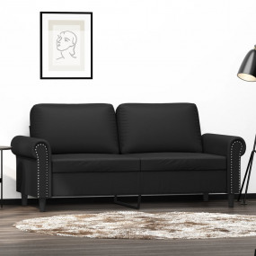 2-seater Sofa Black Faux leather, metal, foam 2-seater ...