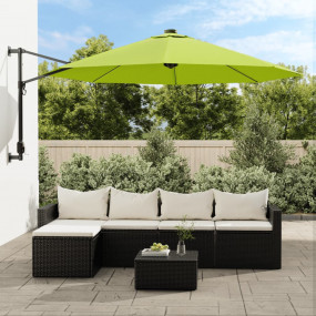 Garden Parasol Apple Green Polyester, Powder-Coated Alu...