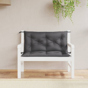 Garden Bench Cushion Set of 2 Anthracite