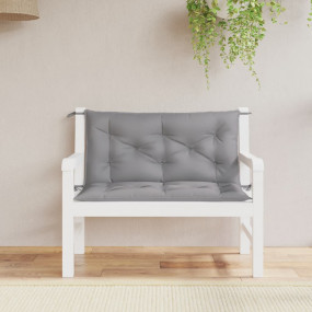 Garden Bench Cushion Set of 2 Grey Oxford fabric (100% ...