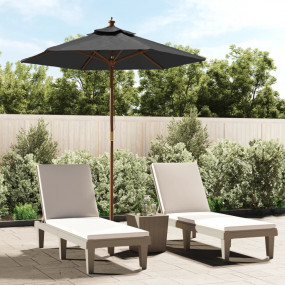 Garden Parasol Anthracite Solid hardwood, polyester Med...