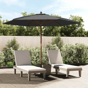 Garden Parasol Anthracite 100% Polyester Fabric Large