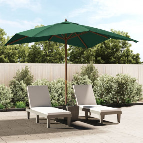 Garden Parasol Green Polyester Fabric Large