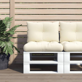 Pallet Cushion Set of 2 Cream 100% polyester Medium
