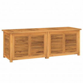 Garden Storage Box Teak brown Solid teak wood with wate...