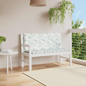 Garden Bench Cushion Set of 2 Leaf Pattern 100% polyest...