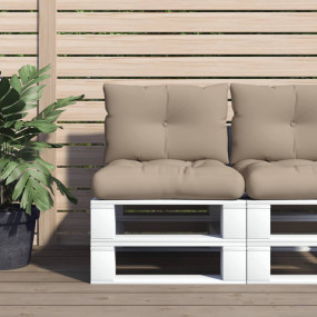 Pallet Cushion Set of 2 Taupe 100% polyester 23.6 x 24....