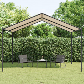 Canopy Tent Beige Powder-coated steel, Polyester with P...
