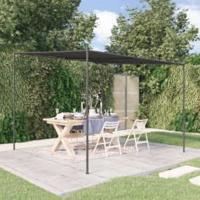 Gazebo Anthracite Polyester 10x10 ft Water-resistant ma...