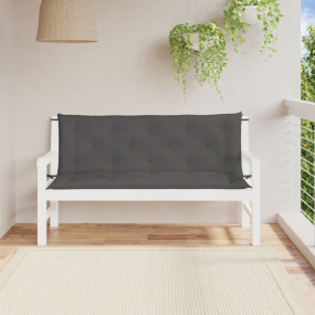 Garden Bench Cushion Set of 2 Anthracite