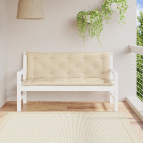 Garden Bench Cushion Set of 2 Beige Oxford fabric (100%...