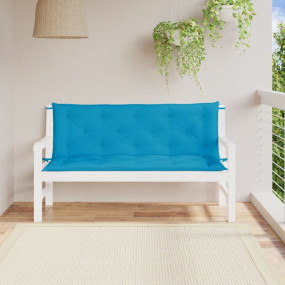 Garden Bench Cushion Set of 2 Light blue