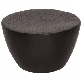 Coffee Table Black Hammered Aluminum Medium Decorative ...