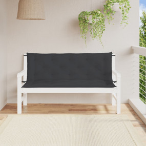 Garden Bench Cushion Set of 2 Black Oxford fabric (100%...