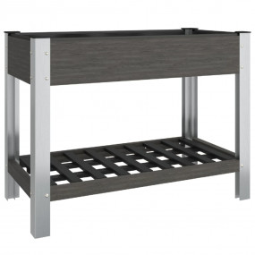 Garden Raised Bed Grey Wood-Plastic Composite Garden Ra...