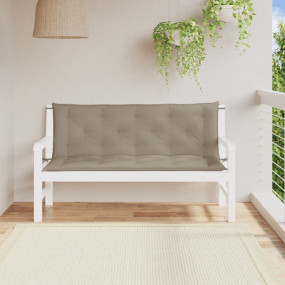 Garden Bench Cushion Set of 2 Taupe Oxford fabric (100%...