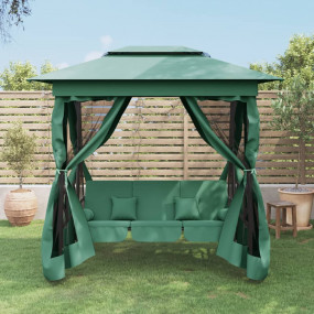 Garden Gazebo Green Powder-coated steel Large