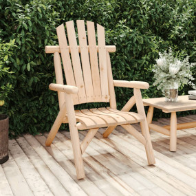 Garden Chair Natural Wood Solid spruce wood Medium Dura...