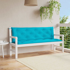 Garden Bench Cushion Set of 2 Turquoise