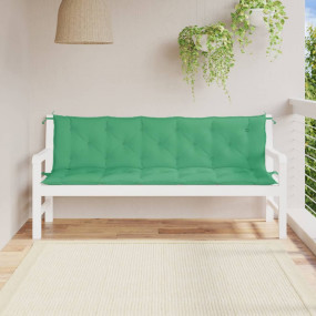 Garden Bench Cushion Set of 2 Green Oxford fabric (100%...