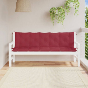 Garden Bench Cushion Set of 2 Wine Red Oxford Fabric, H...