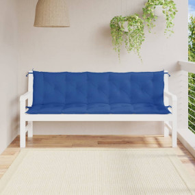 Garden Bench Cushion Set of 2 Blue Oxford fabric (100% ...