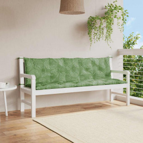 Garden Bench Cushion Set of 2 Leaf pattern