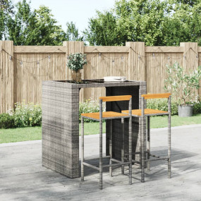Bar Stool Set of 2 Grey