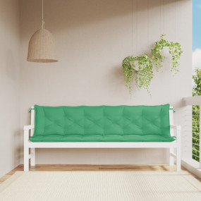 Garden Bench Cushion Set of 2 Green Oxford fabric (100%...