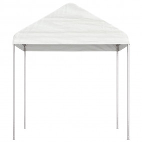 Gazebo With Roof White Polyethylene, Galvanized Steel L...