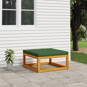 Garden Footrest Green, Natural Wood Solid Acacia Wood M...