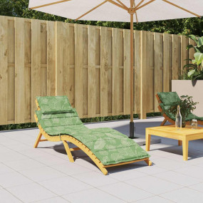 Sun Lounger Cushion Leaf Pattern
