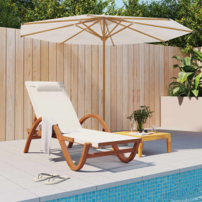 Patio Sun Lounger Adjustable Armrests Sun Lounger Recta...