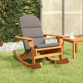 Rocking Chair Dark grey and Natural wood