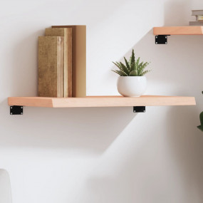 Wall Shelf Medium Brown Solid Oak Wood Medium Wall Shel...