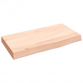 Wall Shelf Medium brown Solid oak wood 15.7x7.9 in Dura...