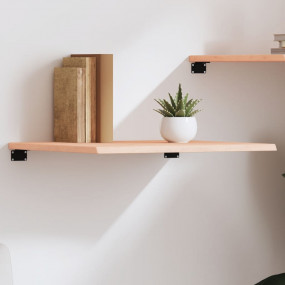 Wall Shelf Medium brown Solid oak wood 23.6 in x 19.7 i...