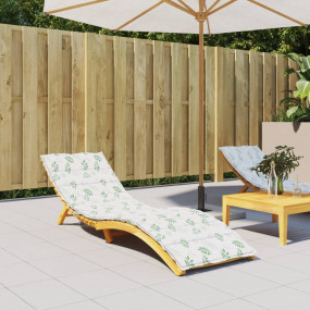 Sun Lounger Cushion Leaf Pattern Oxford Fabric Large Pa...