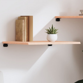 Wall Shelf Medium brown Solid oak wood (untreated) 23.6...