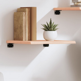 Wall Shelf Medium brown Solid oak wood 15.7x15.7x0.8 in