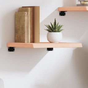Wall Shelf Medium brown Solid oak wood (untreated) 15.7...