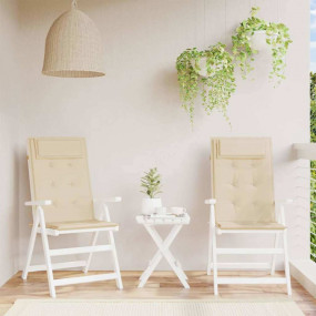 Highback Chair Cushion Set of 2 Beige