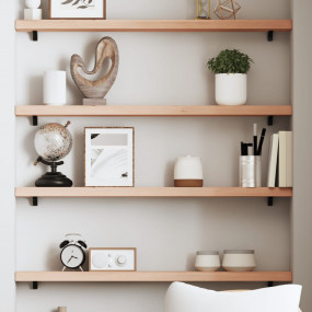 Wall Shelf Medium Brown Solid Oak Wood 31.5 x 3.9 x 1.6...