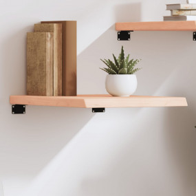 Wall Shelf Medium Brown Solid Oak Wood Medium Durable