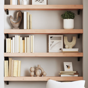 Wall Shelf Medium brown Solid oak wood 31.5 x 7.9 x 2.4...