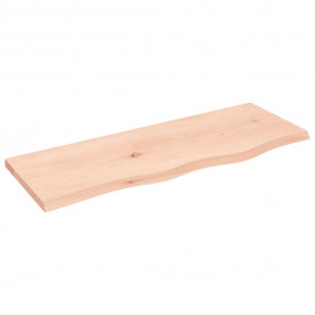 Wall Shelf Medium brown Solid oak wood 31.5 x 11.8 in D...