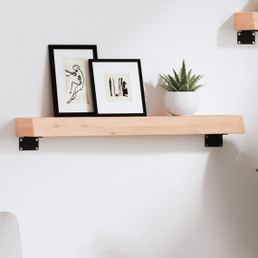 Wall Shelf Medium brown Solid oak wood (untreated) 23.6...