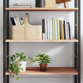 Wall Shelf Medium Brown Solid Oak Wood (Untreated)
